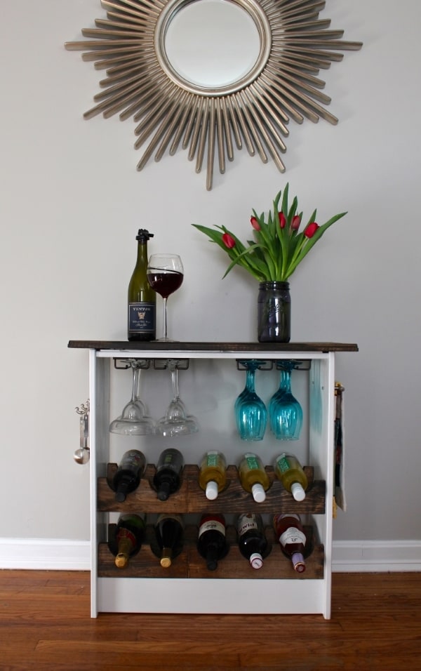 a wine drawer is one of the more brilliant ikea kitchen hacks around