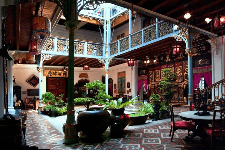 Above: Inner courtyard at the Peranakan Mansion in Penang.