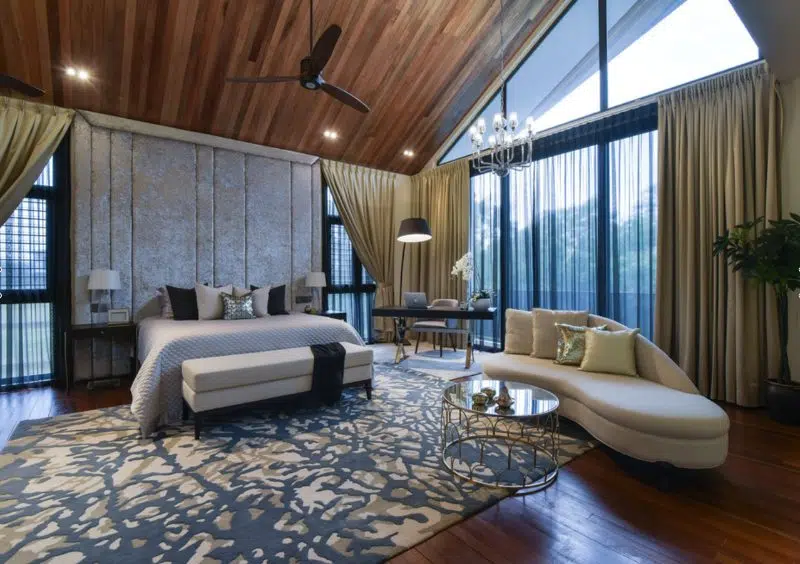 Balinese bedroom design by Senihomes