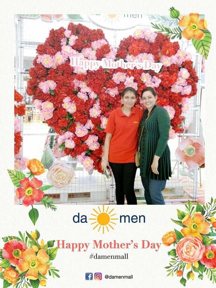Floral arrangement backdrop for Mother's Day
