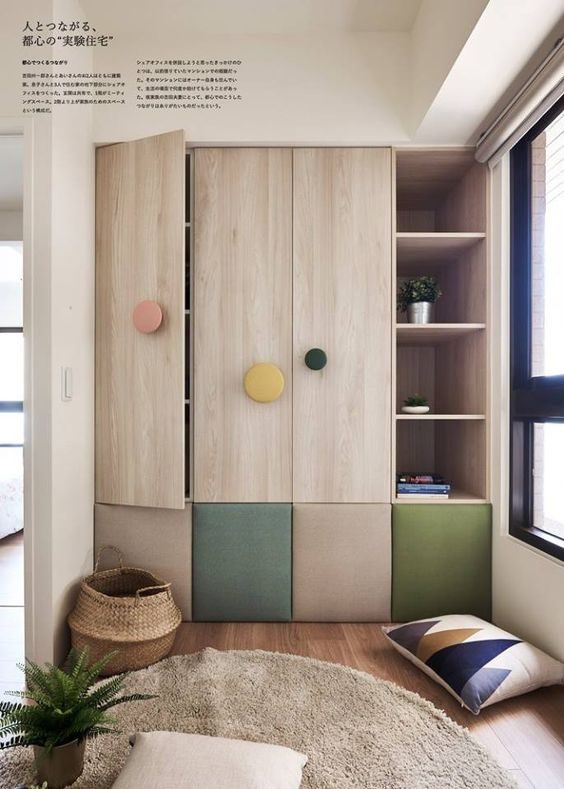 Kids wardrobe with padded doors