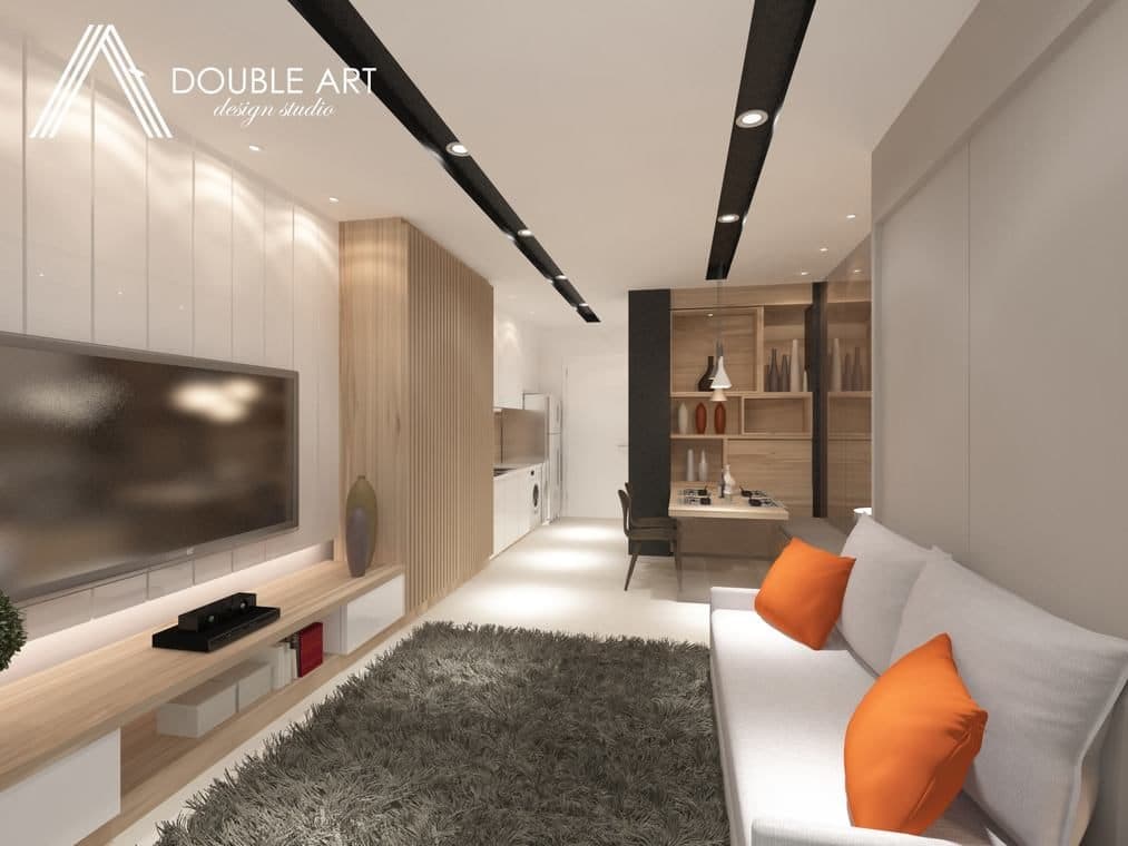 441 sq ft studio interior design for Nadi Bangsar, Kuala Lumpur