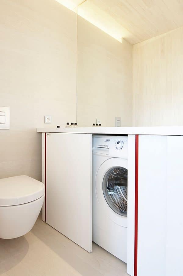 Small bathroom laundry