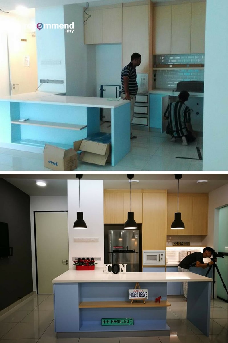 Before after kitchen renovation