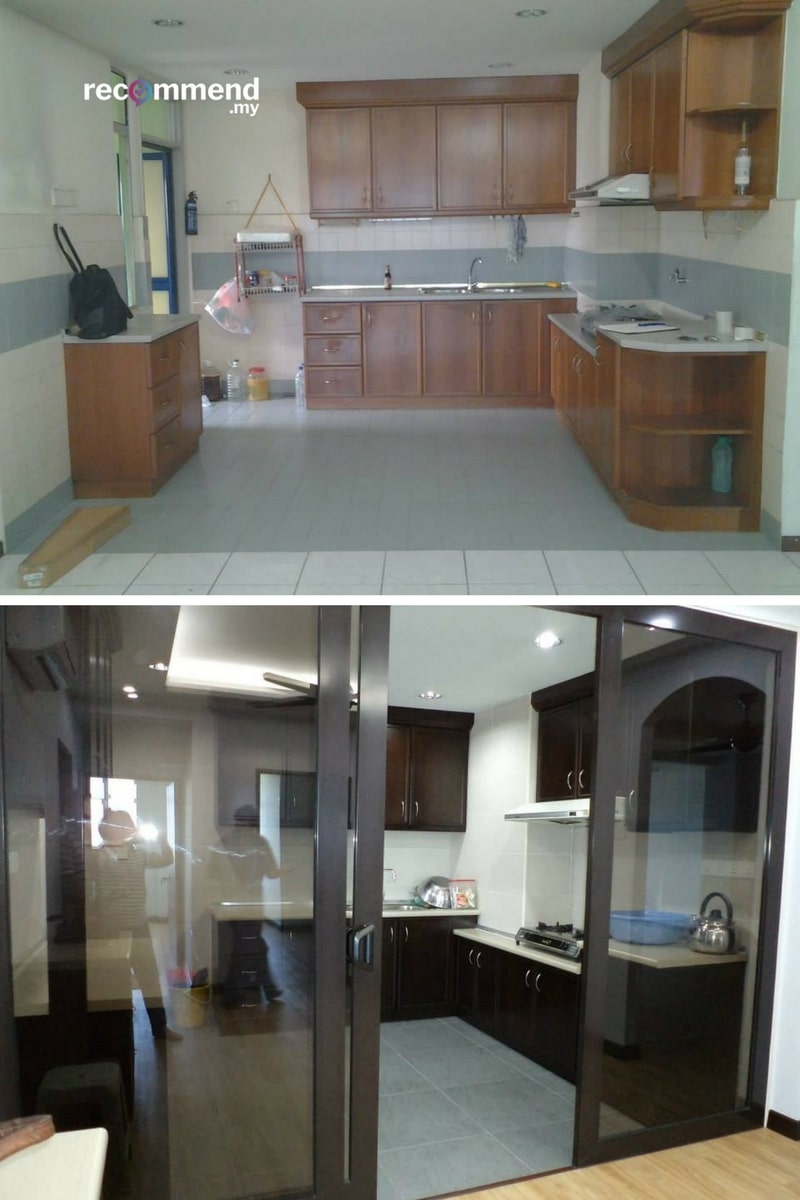 Before after kitchen renovation