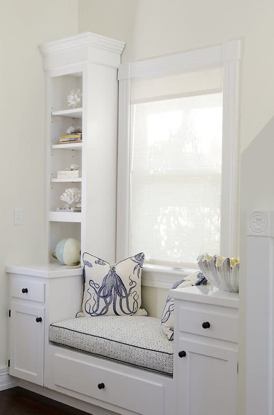 Bay window storage ideas