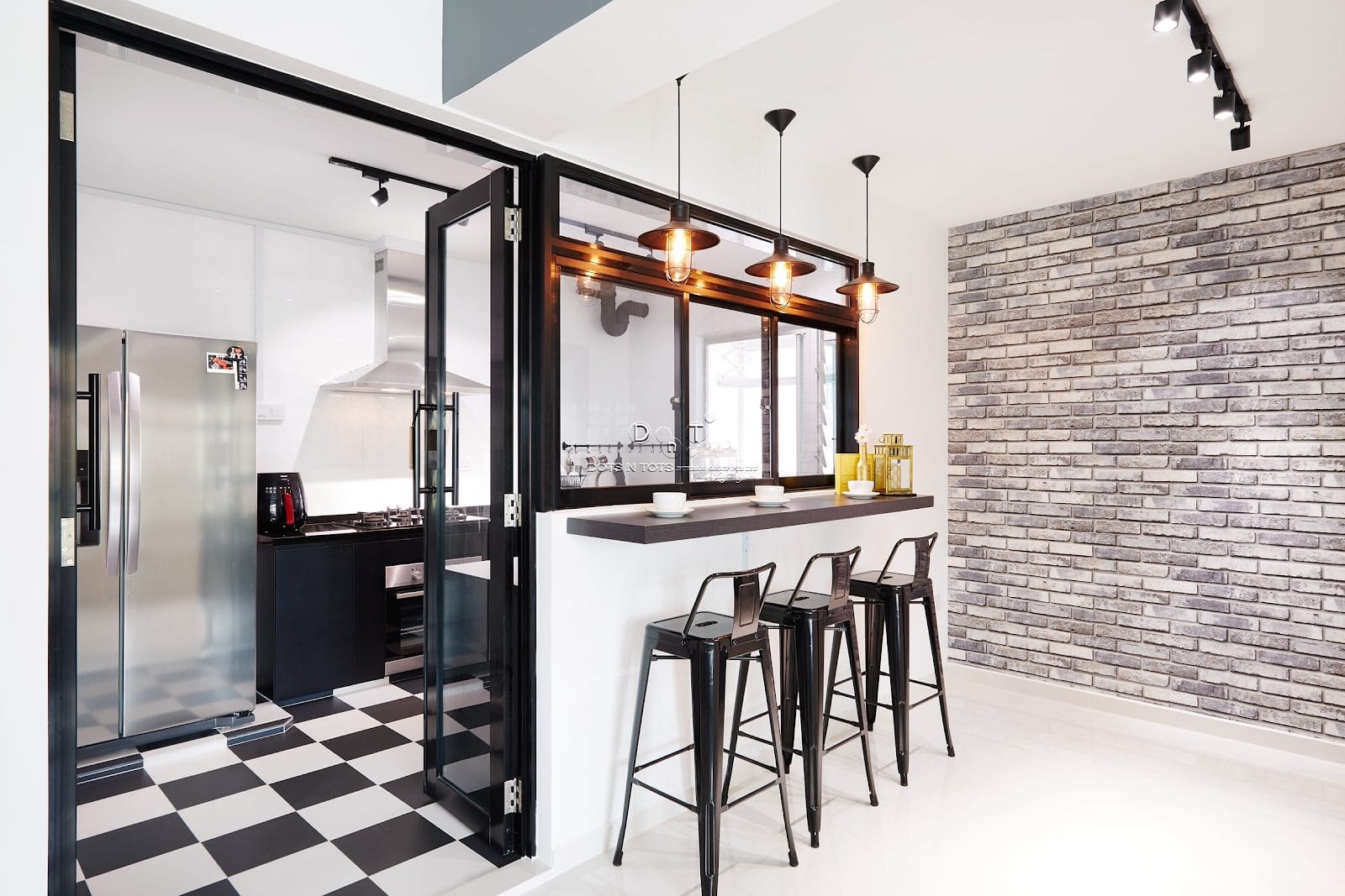 small bar window in kitchen