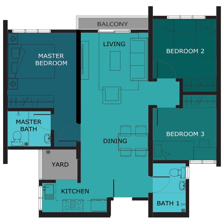 rumawip interior design for residensi inspira