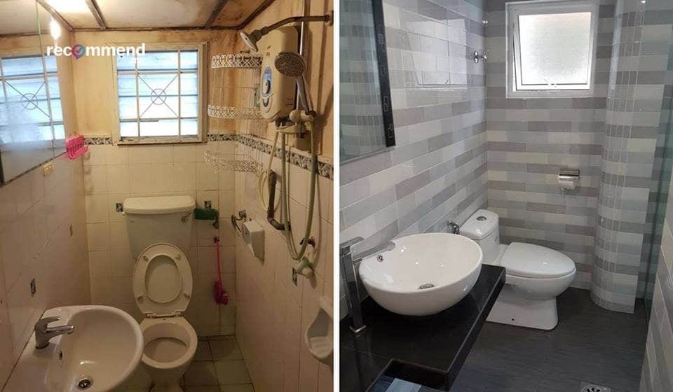 14 Before-After Bathroom Renovation Designs In Malaysia - Recommend.My