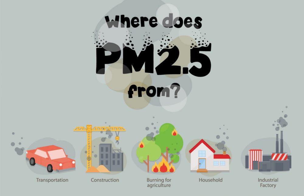 Sources of PM2.5 pollutants