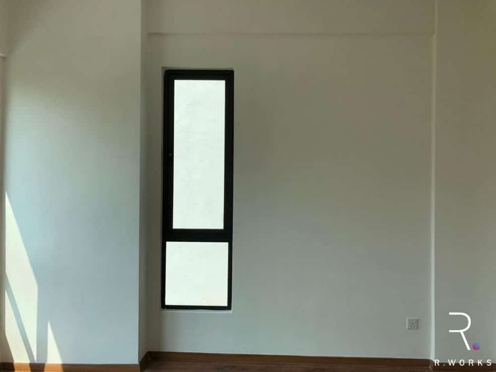 Master bedroom feature wall before interior design