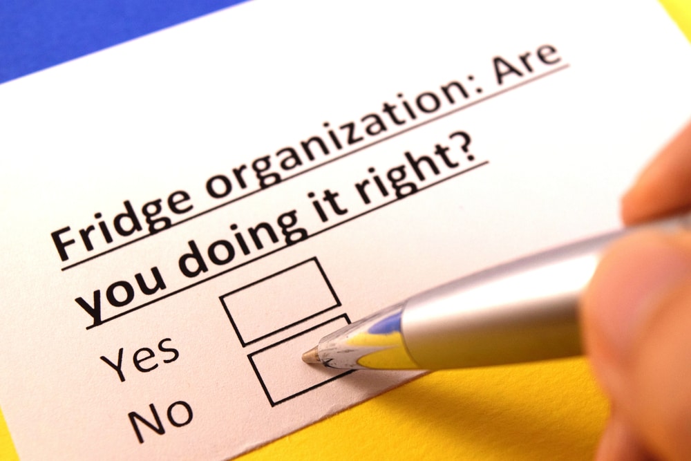 Fridge organisation check-list
