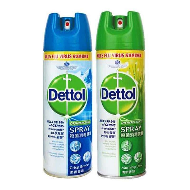 Dettol Disinfectant Spray for COVID-19 disinfection containing ethanol