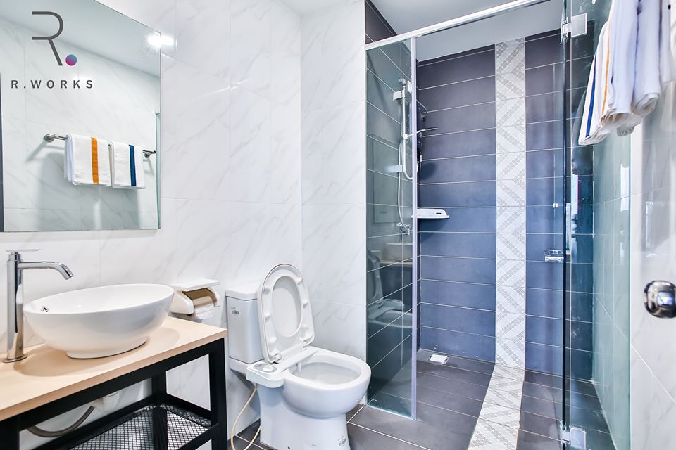 Bathroom in apartment unit in Empire City, Damansara