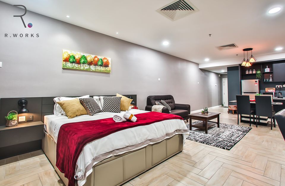 View of the studio unit from the sleeping area