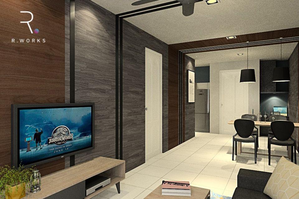 Reka bentuk rumah design modern 3D 