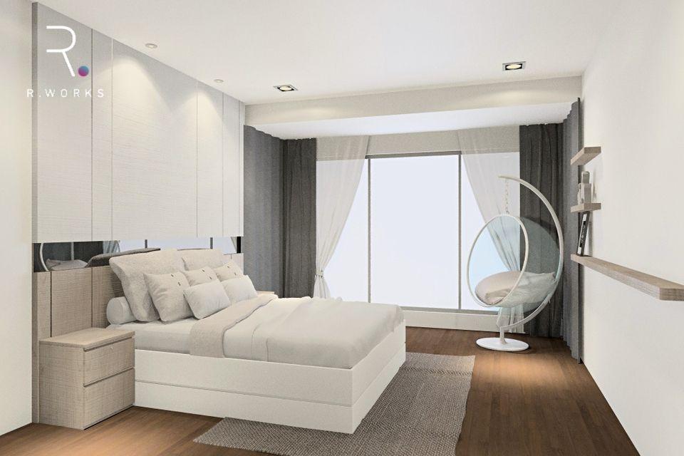 Design rumah modern bilik tidur 3D 