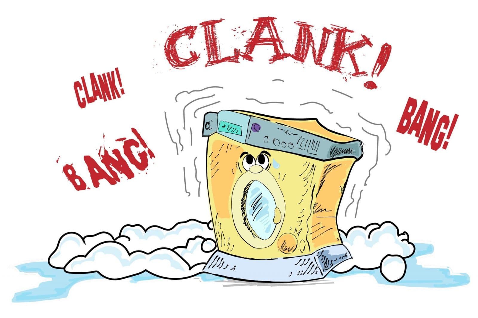 Washing machine with a loud banging that could cause appliance damage