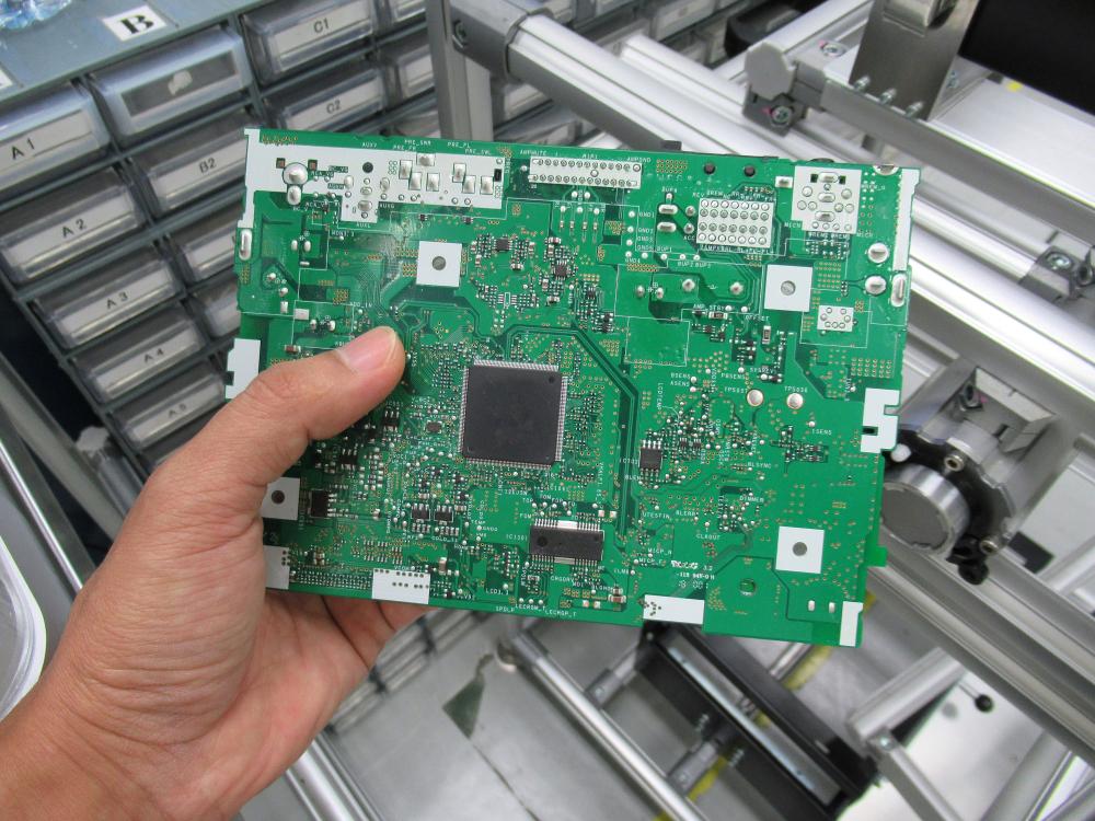 Modern washing machines with PCB circuit boards 