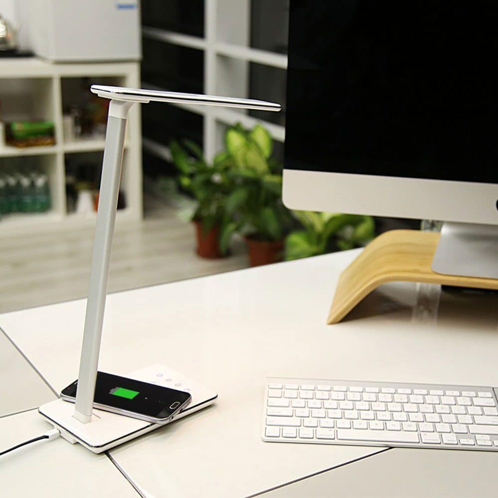 2 In 1 Foldable LED Desk Lamp with Qi Wireless Charger