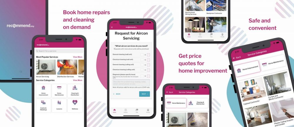 Recommend.my mobile app for home services Malaysia