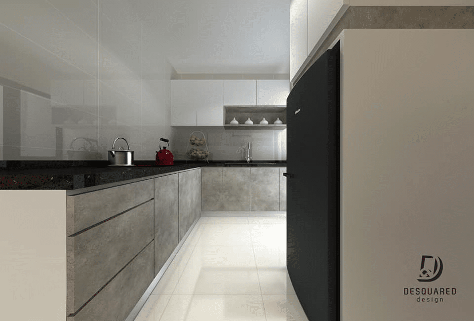 Modern Living in Sky Vista Condo, Penang by Desquared Design - kitchen concept