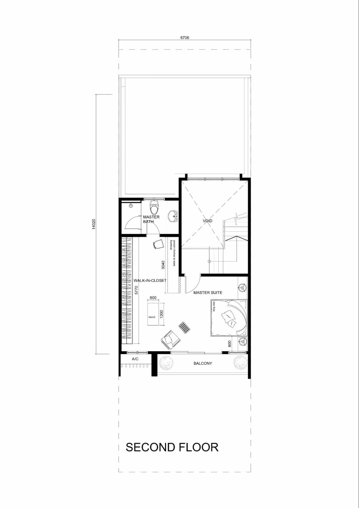 Second floor plan hermoso residences kuantan interior design