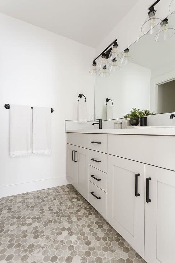 Under-sink floating bathroom cabinet