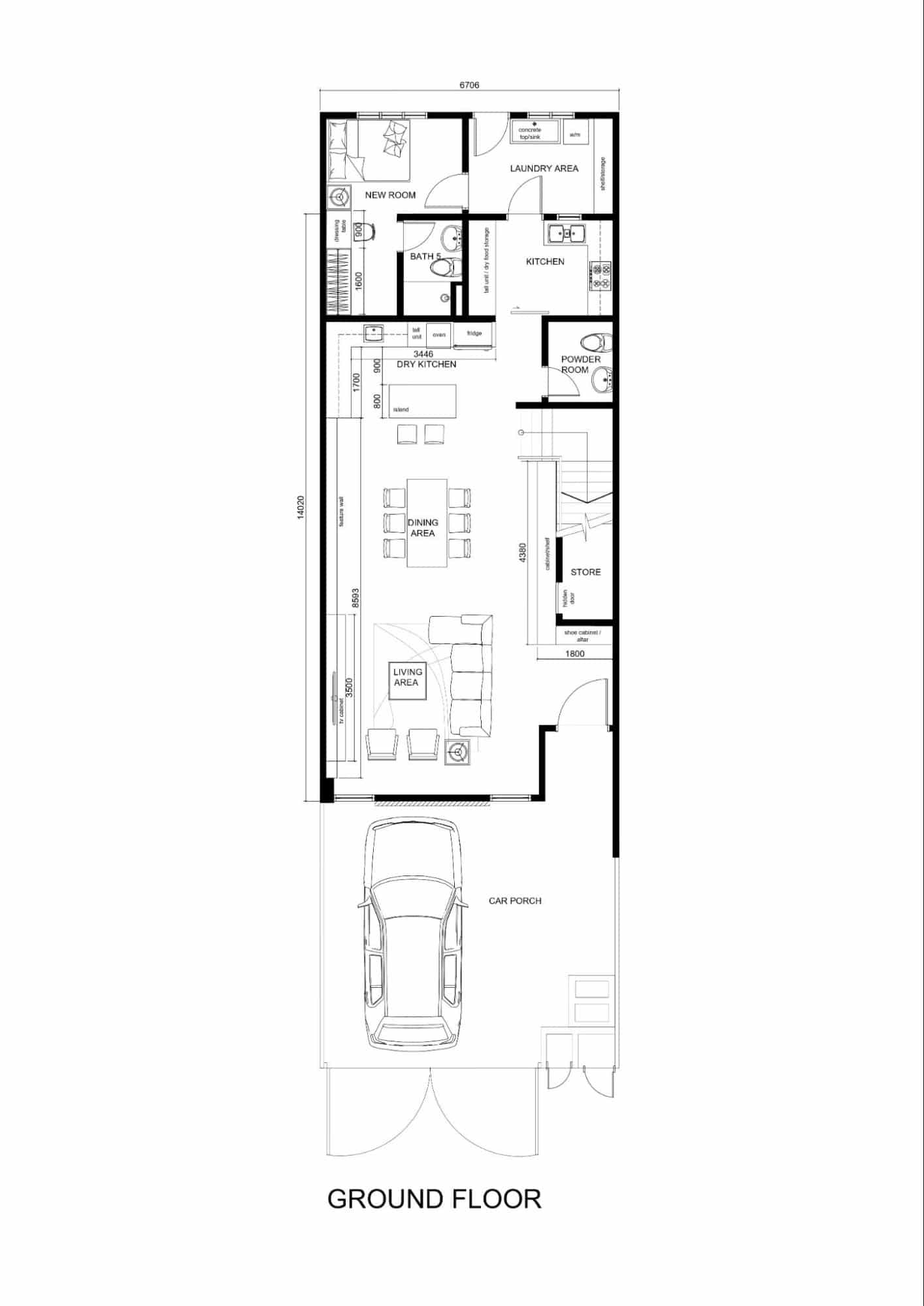 Ground floor plan hermoso residences kuantan interior design