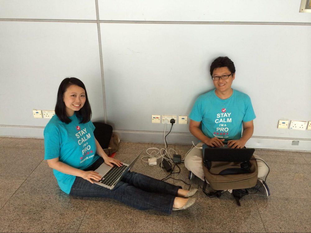 Getting ready for a roadshow. As long as there’s a plug point, we can work! Singapore, June 2016