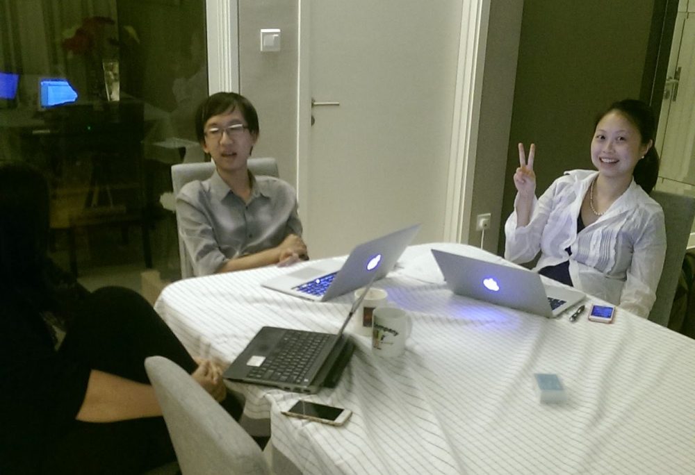 Planning our expansion to Indonesia at Jes Min's apartment in Kuala Lumpur. The early working days were spent in cafes and living rooms.
