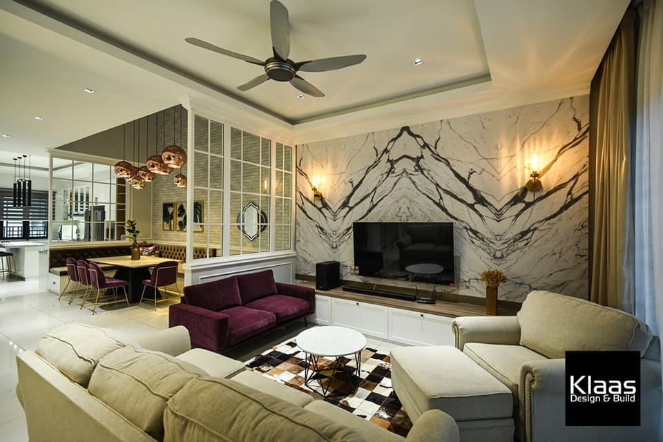 Modern English interior design with an open space concept
