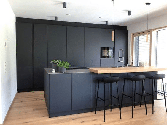 12 Minimalist Black Kitchen Cabinet Designs