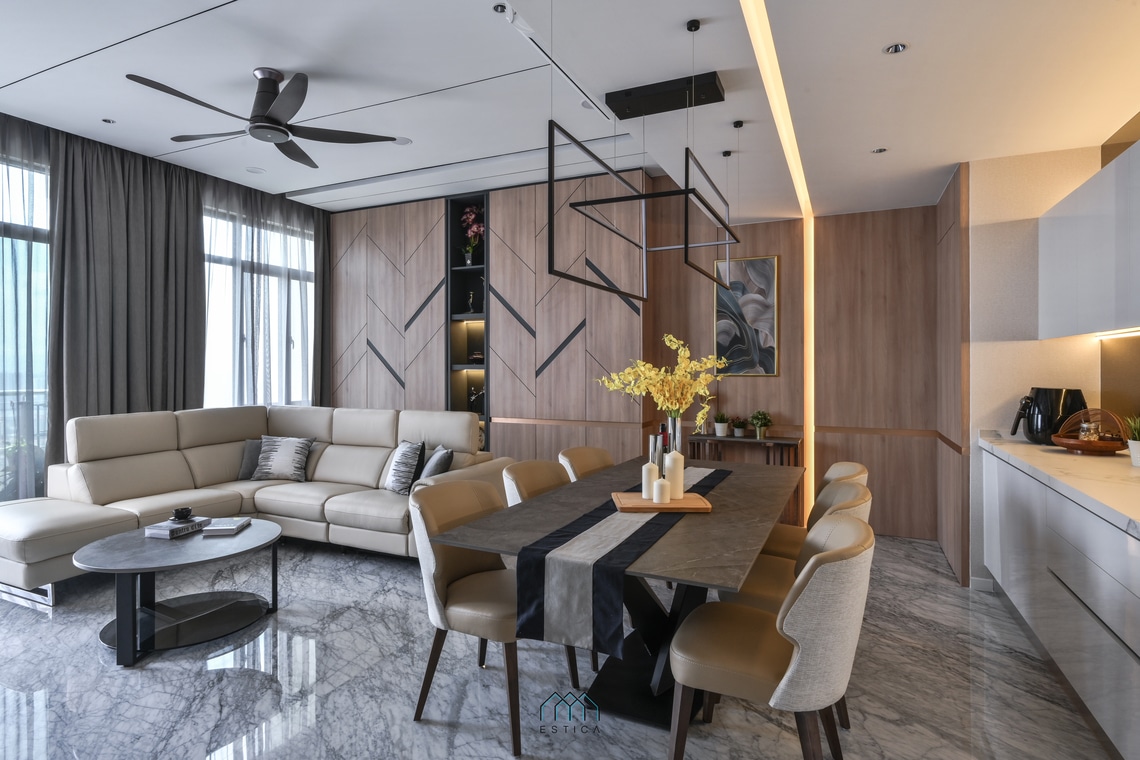 Modern contemporary living room design 