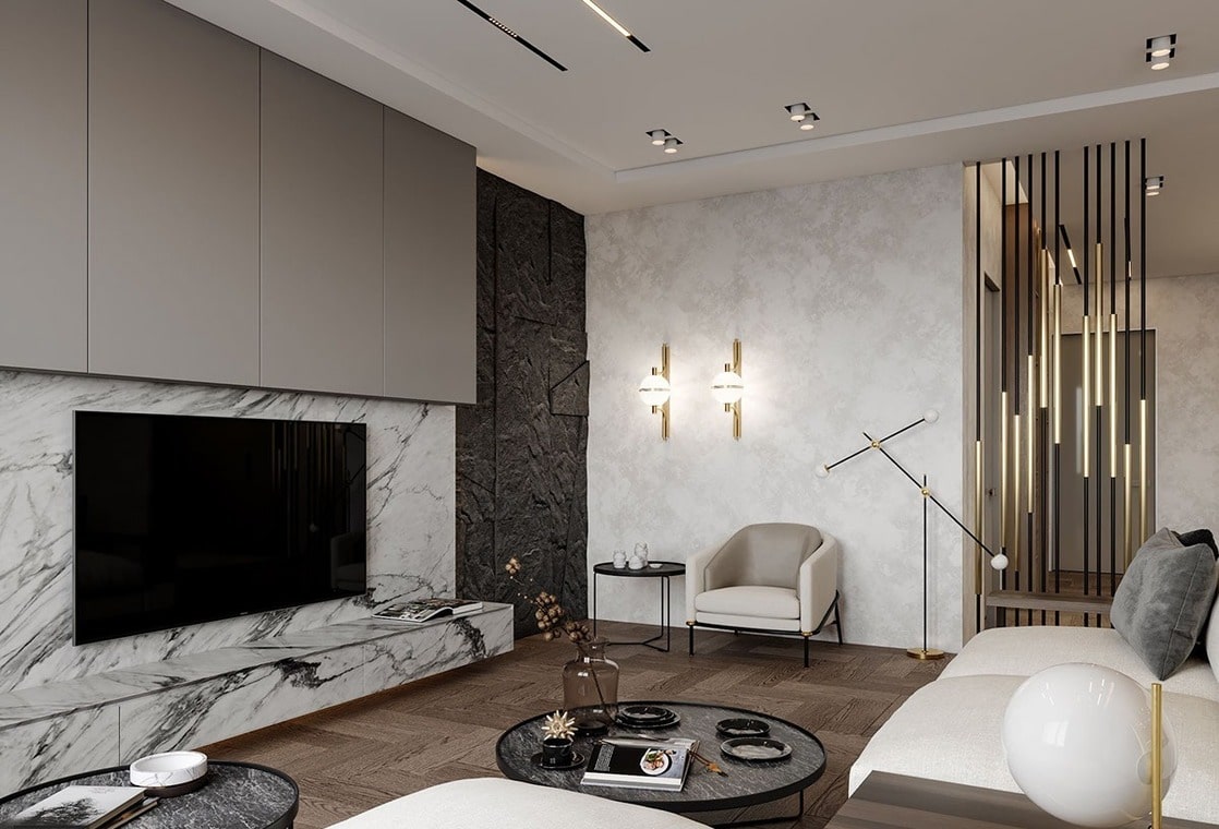 Modern luxurious living room design