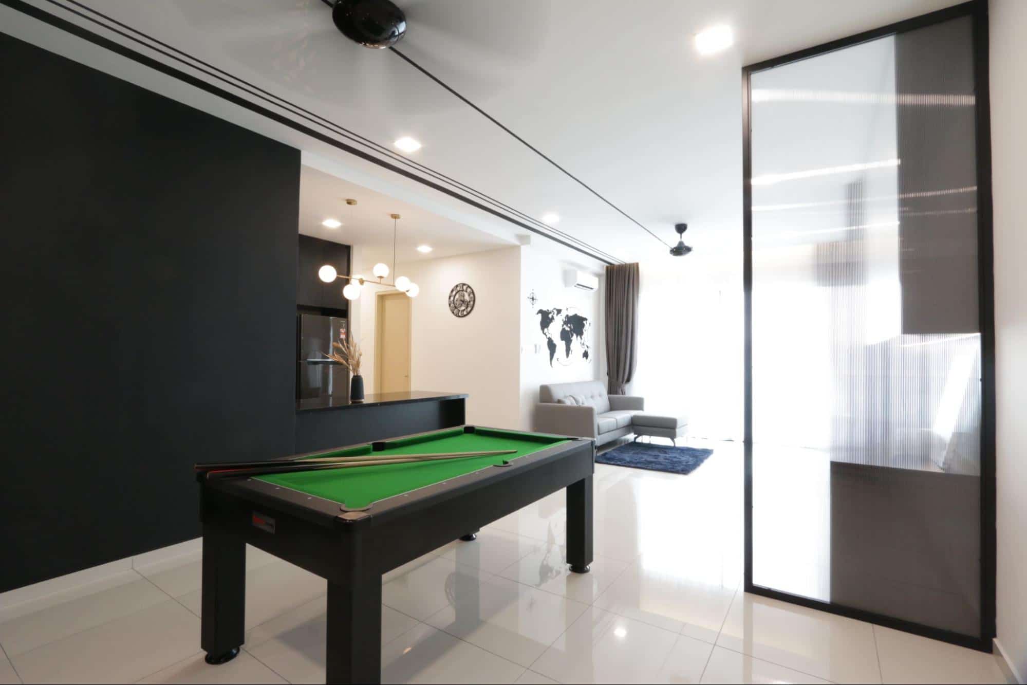 This 1,445sqft Harmoni 2 Residence Unit Gets A Full Black Contemporary Design