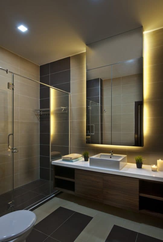 Above: Bathroom design for semi-d at Laman Sari, Puchong by Surface R