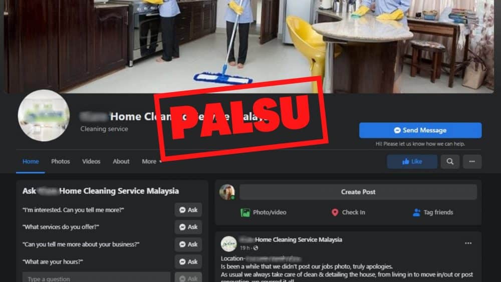 aplikasi pembersihan rumah palsu