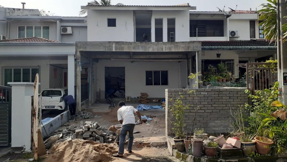 Renovation and front porch extension works in progress